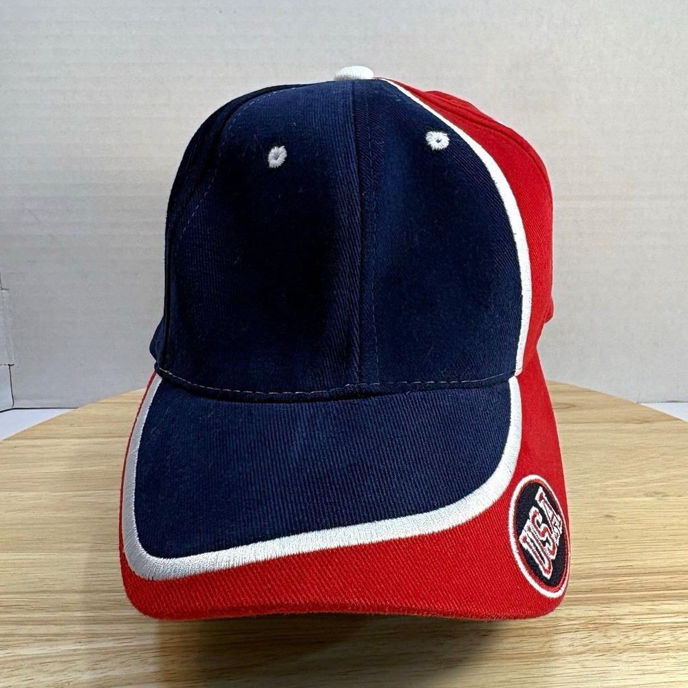 Magic Headwear USA Patriotic Colorblock Baseball Cap Adjustable Red White Blue